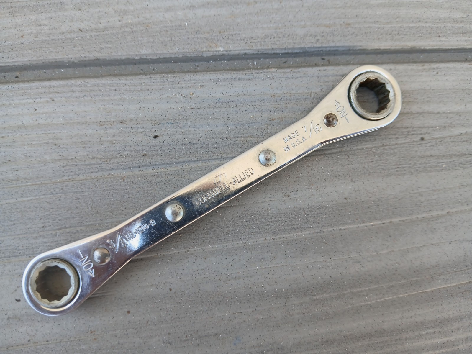 Vintage Cornwell Allied 5pc Set Standard SAE Ratcheting Double Box Wrench USA
