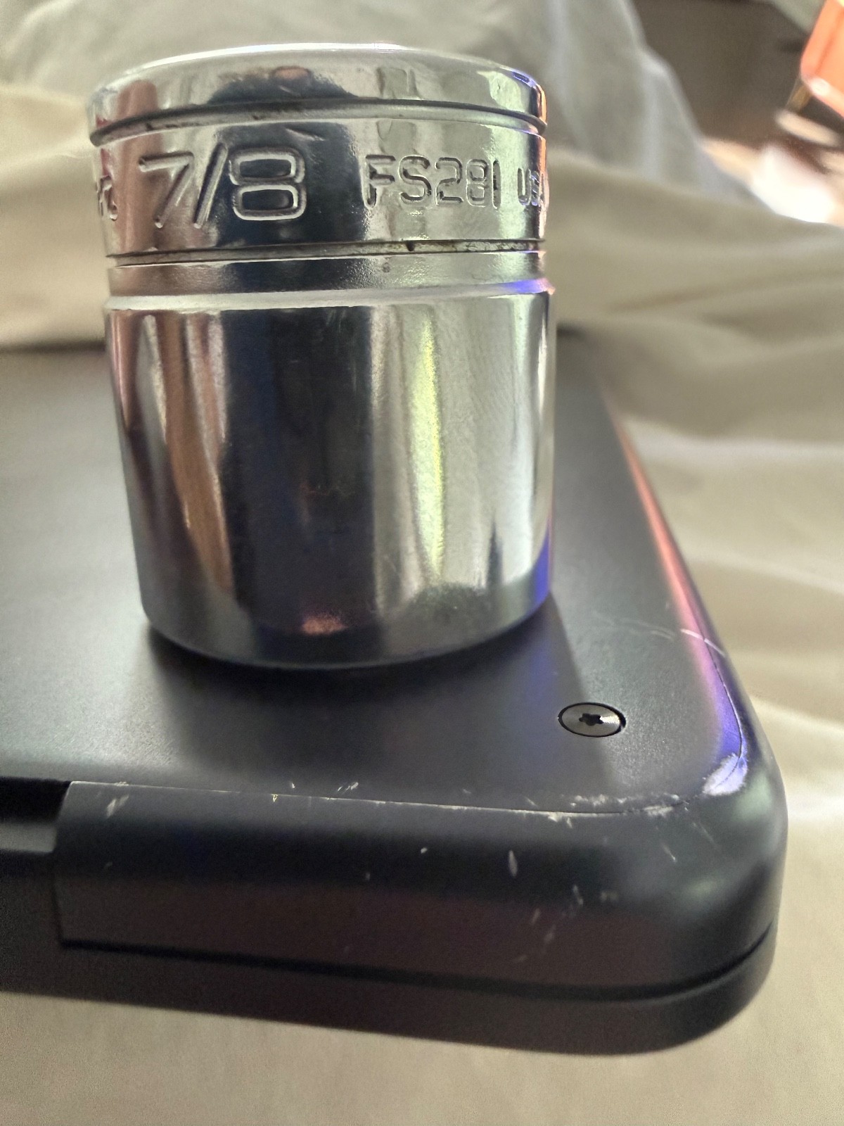 MINT SNAP ON TOOLS USA 3/8″ Drive 7/8″ SAE 6 Point Shallow Chrome Socket FS281