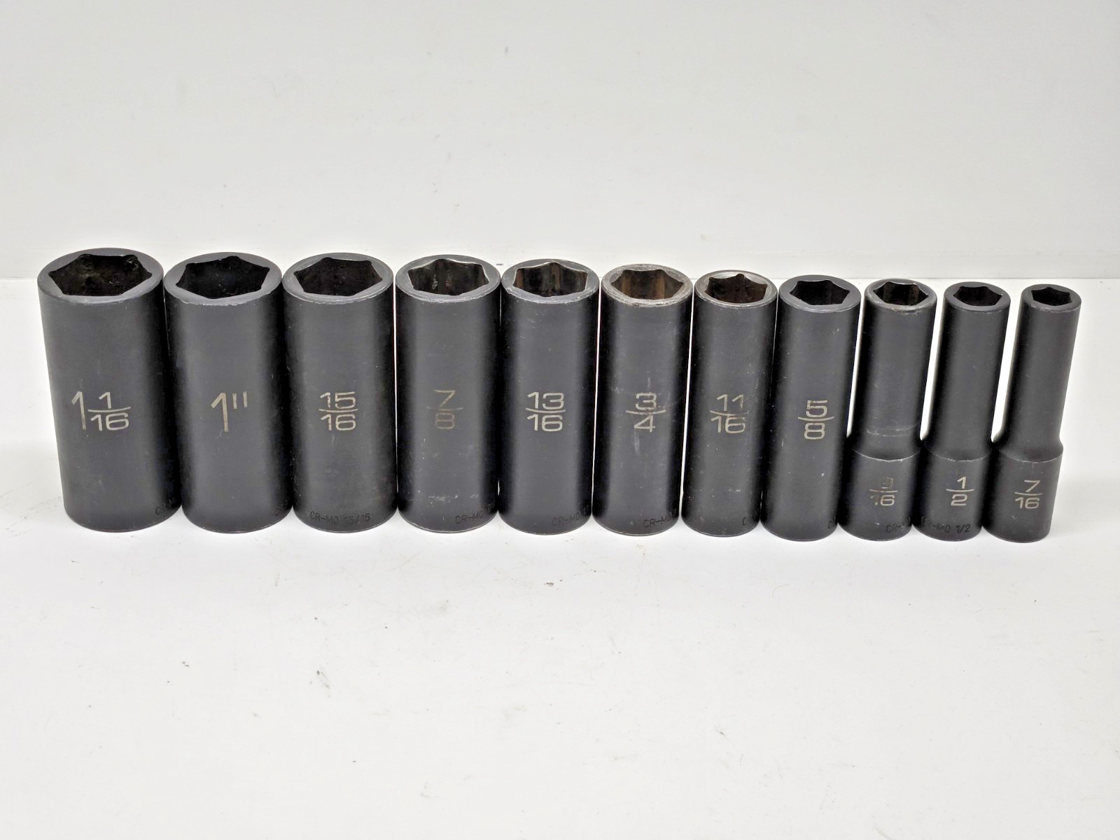 Matco Tools ADV 11 Piece SAE 1/2” Drive Deep Impact Socket Set