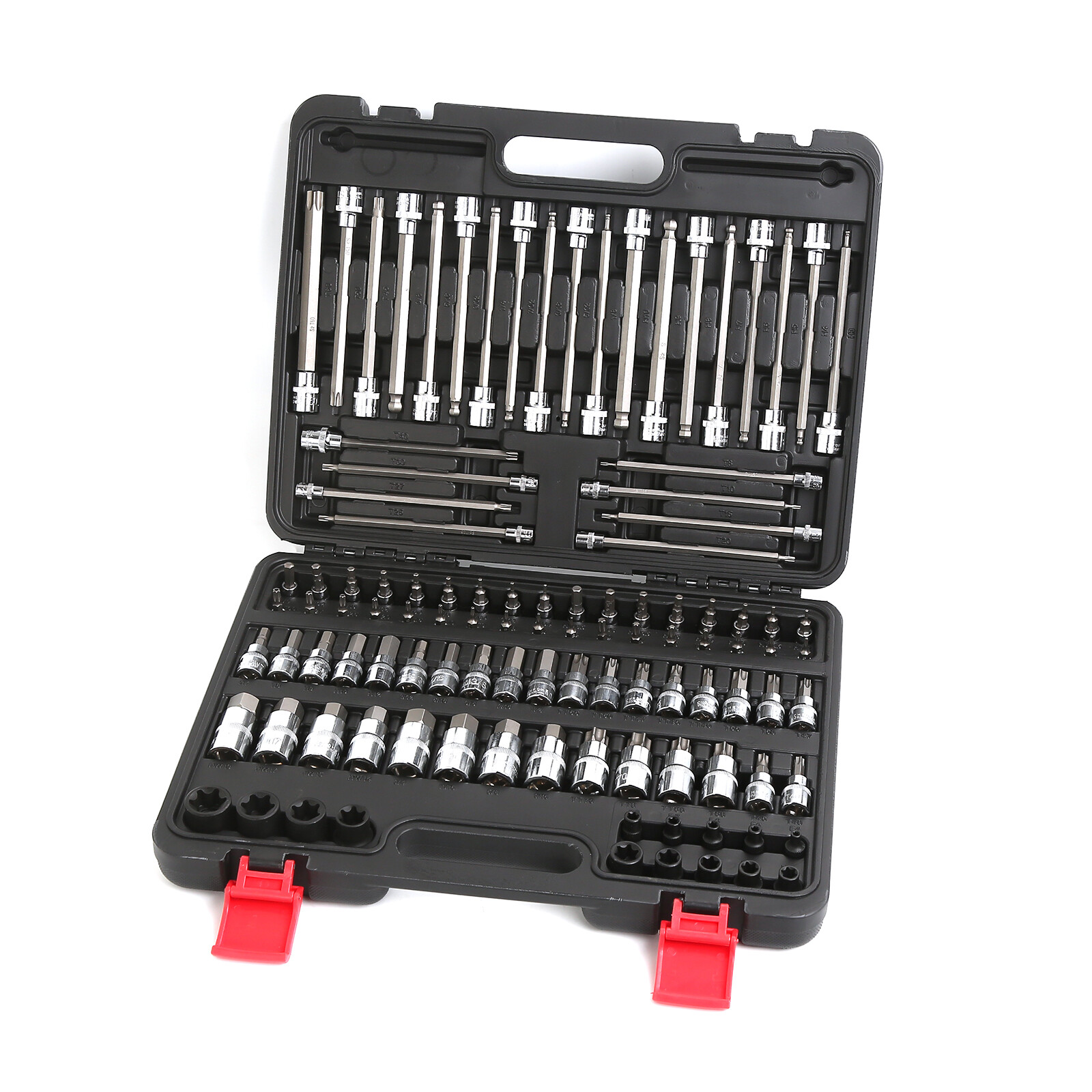 107pcs Master SAE Metric Hex And Torx Bit Long Socket Tool Set