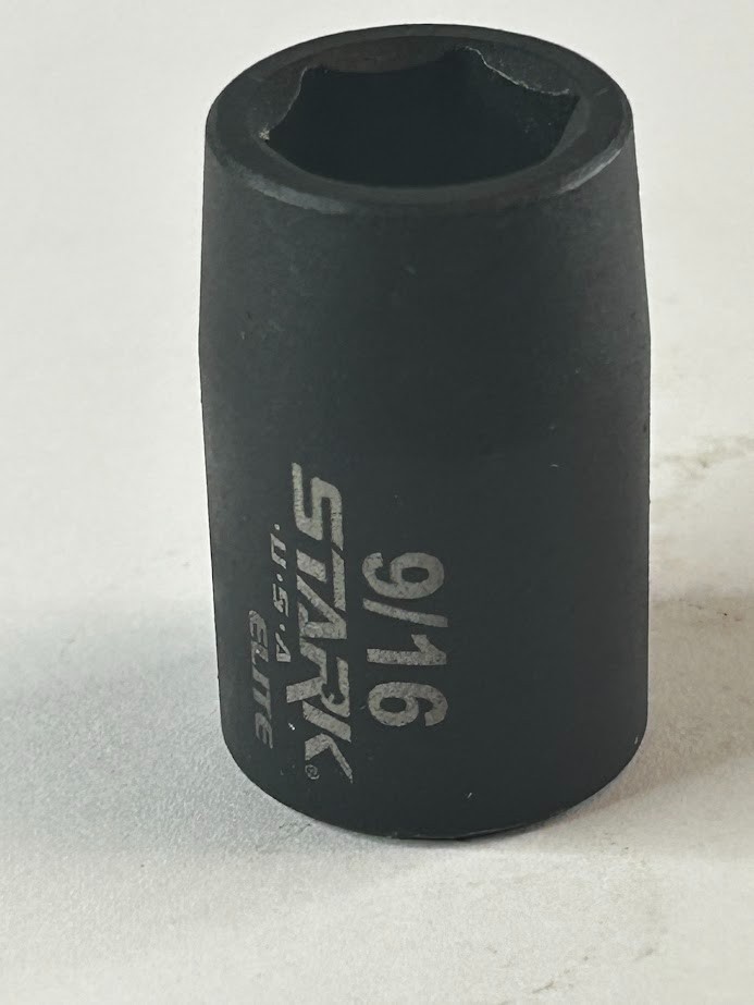 STARK 9/16″» x 1/2″ Impact Socket – 6 Point – Free USA Shipping