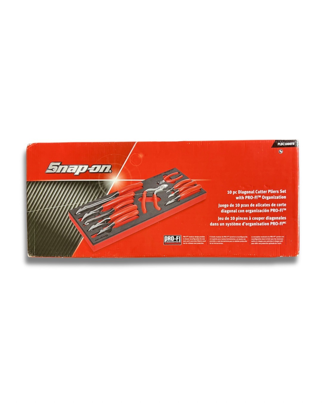 New Snap-on PLDC1000FR 10-pc Master Diagonal Cutter Pliers Set w/ Red Foam Tray
