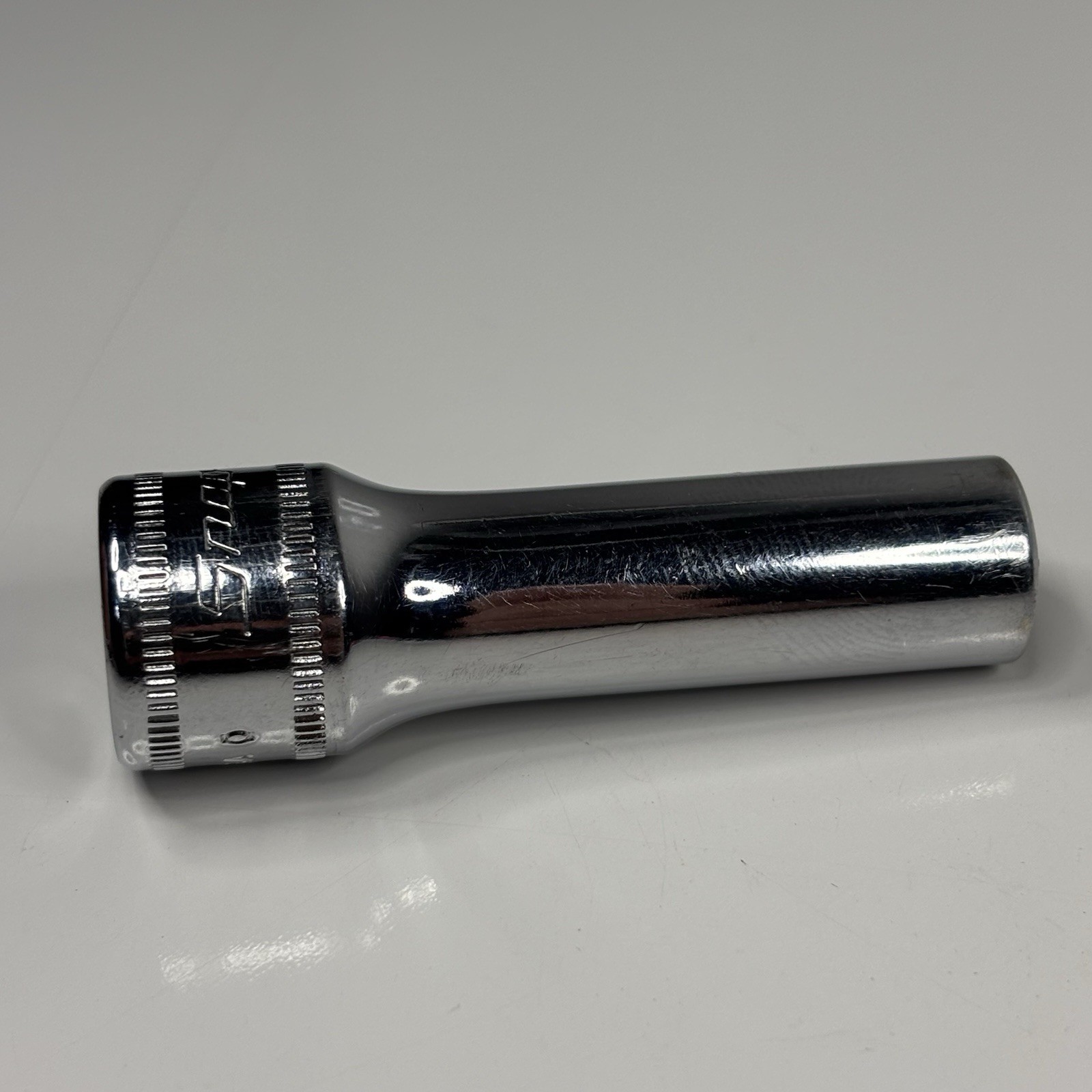Snap On SFM9 3/8” Dr 12Pt Metric 9mm Flank Drive Deep Chrome Socket USA 1990