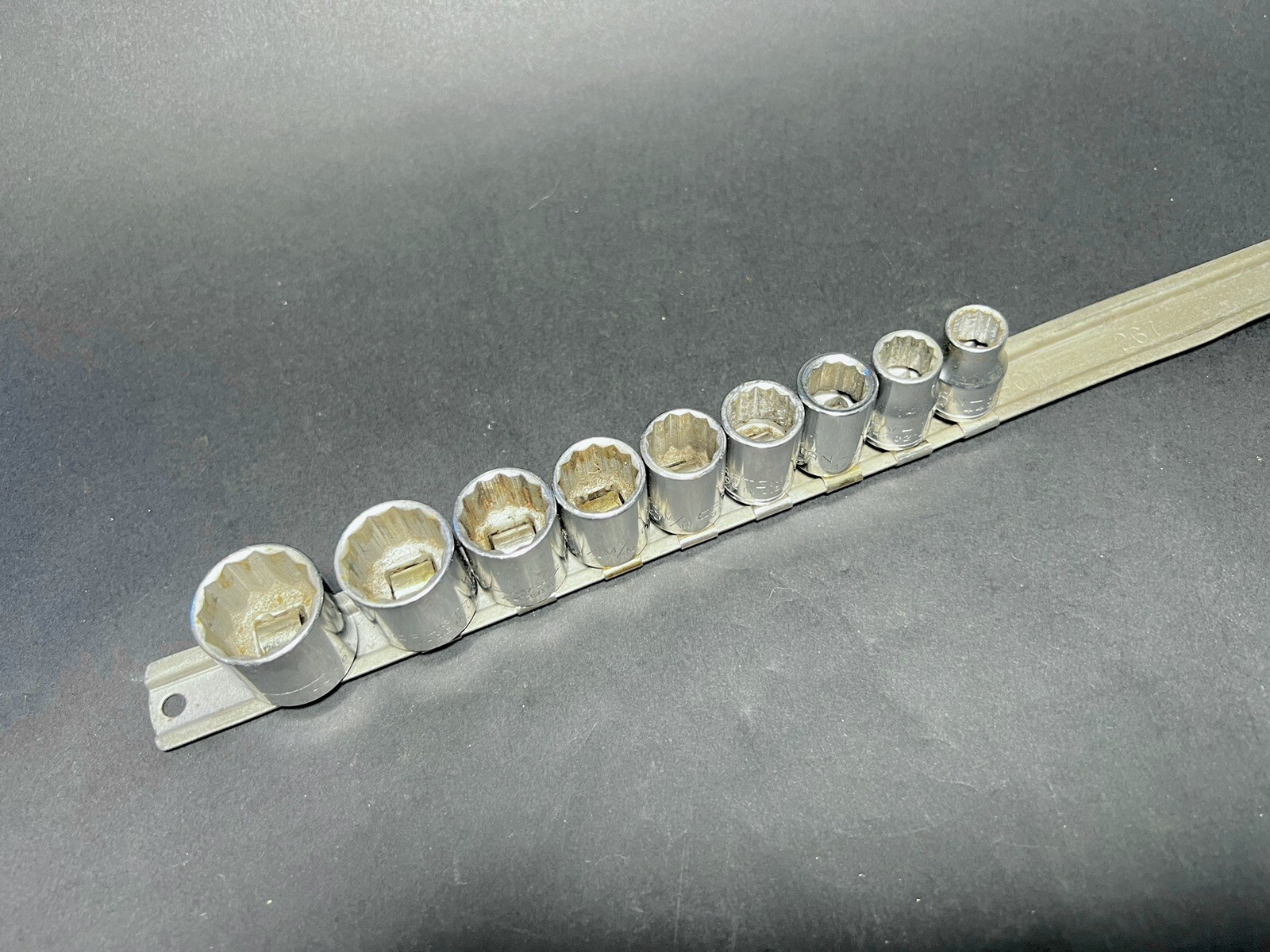 Craftsman Vintage Metric mm 12-Point Socket Set lot of 9 -V-