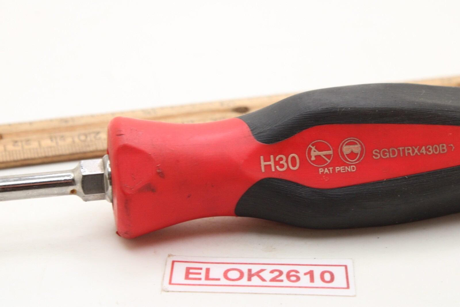 Snap-on SGDTRX430B H30 Tamper Torx Red/Black Soft Grip Screwdriver USA