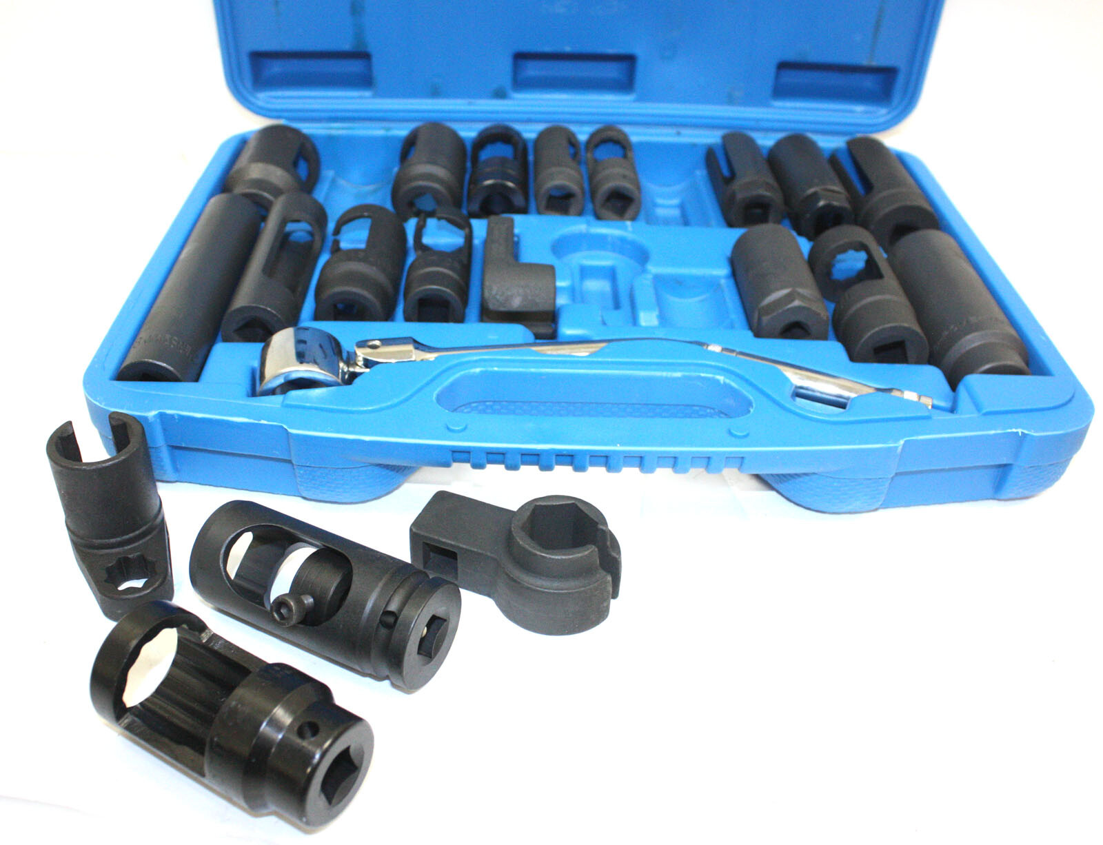21pcs Universal Oxygen Sensor Socket Oil Pressure Sending Unit Sockets Tool Set