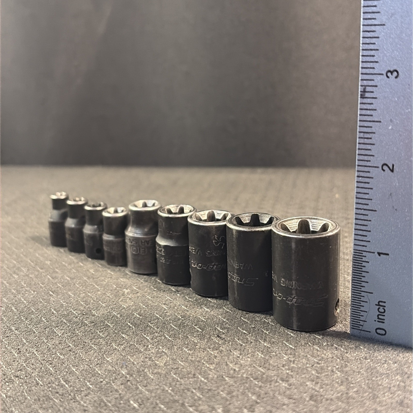 9 Snap-On Impact Socket 1/4”-3/8″ Drive E5 6 7 8 &E10 12 14 16 18 Shallow E TORX