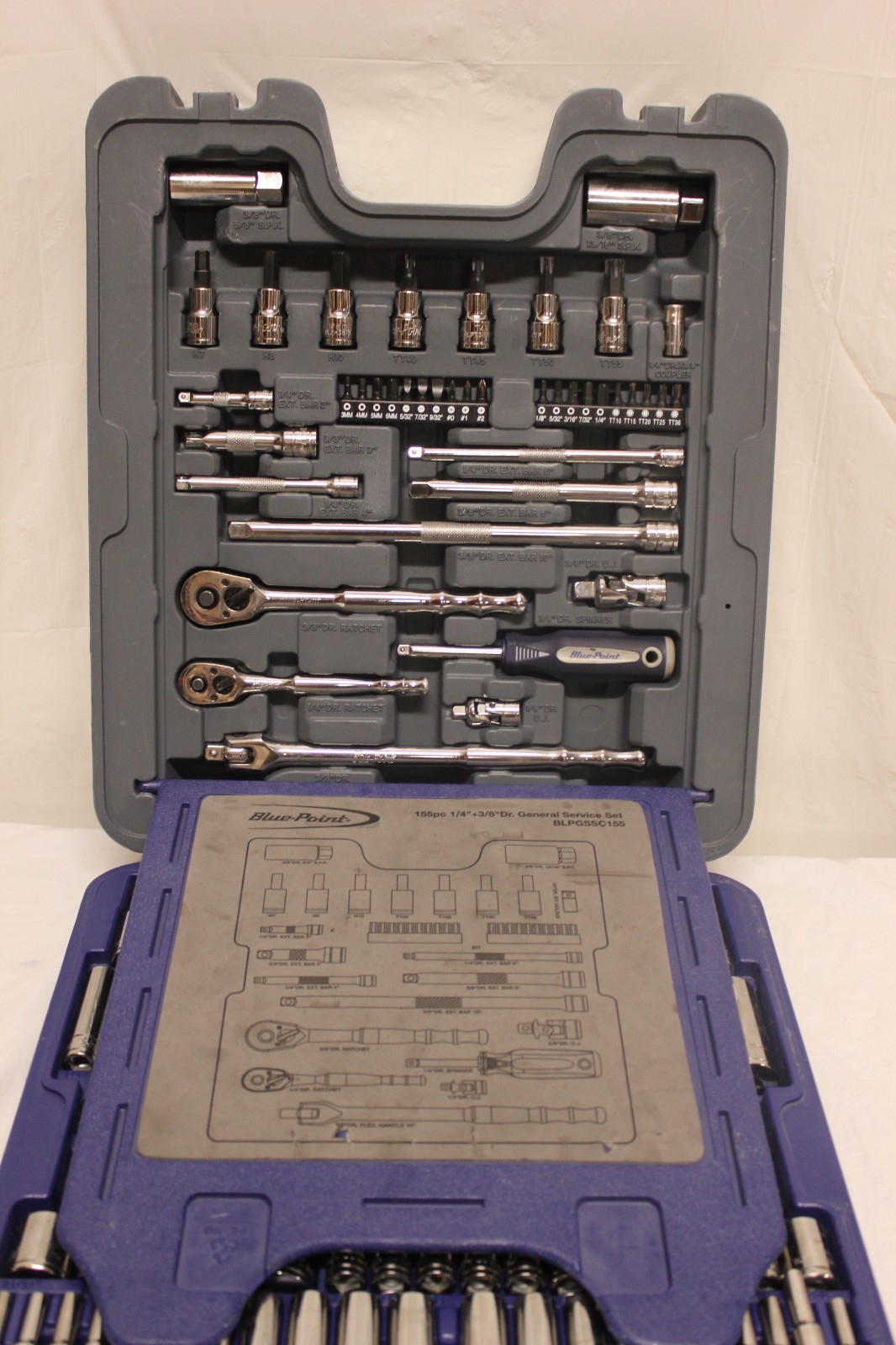 Blue-Point BLPGSSC155 155pc Combination Drive SAE/Metric Socket Set C1