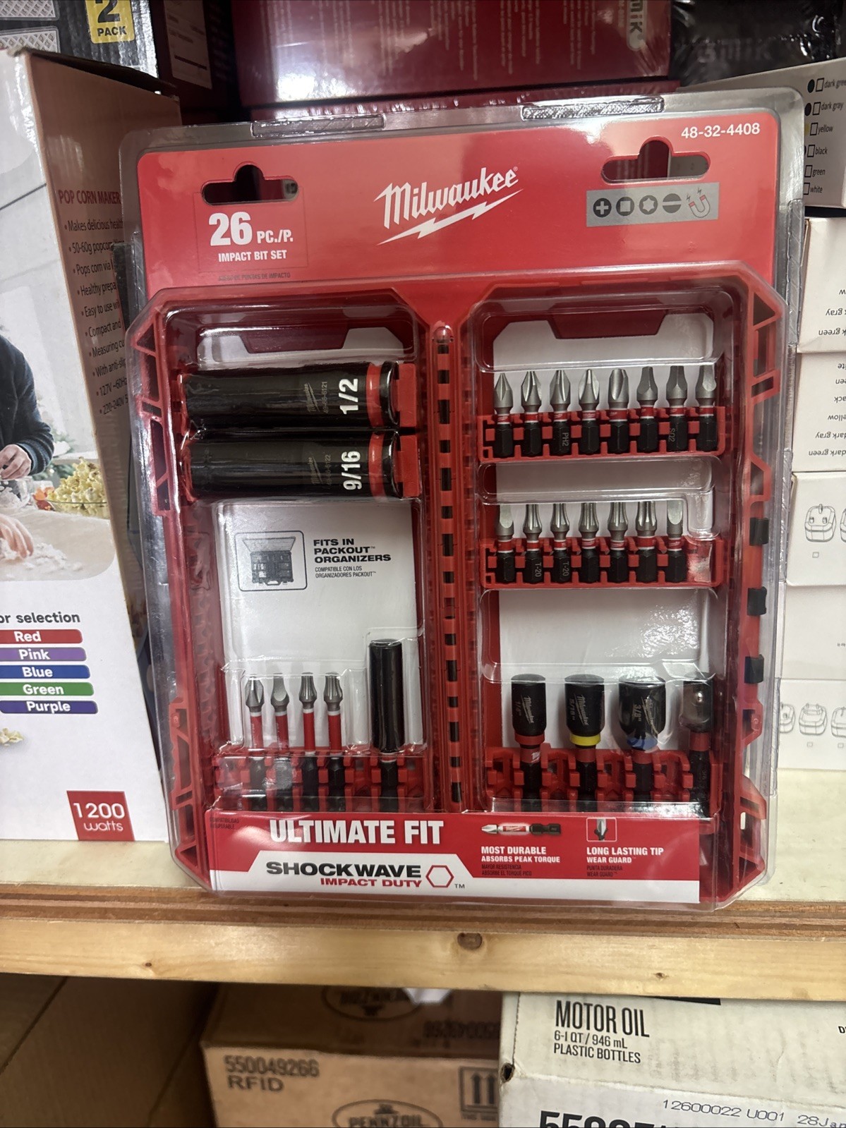 Milwaukee 26PC Drill Impact Duty Drive and Fasten Bit Set SHOCKWAVE 48-32-4408