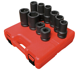 Sunex Tool 5690A 10 Piece Sae/Mm Impact Truck Socket Set