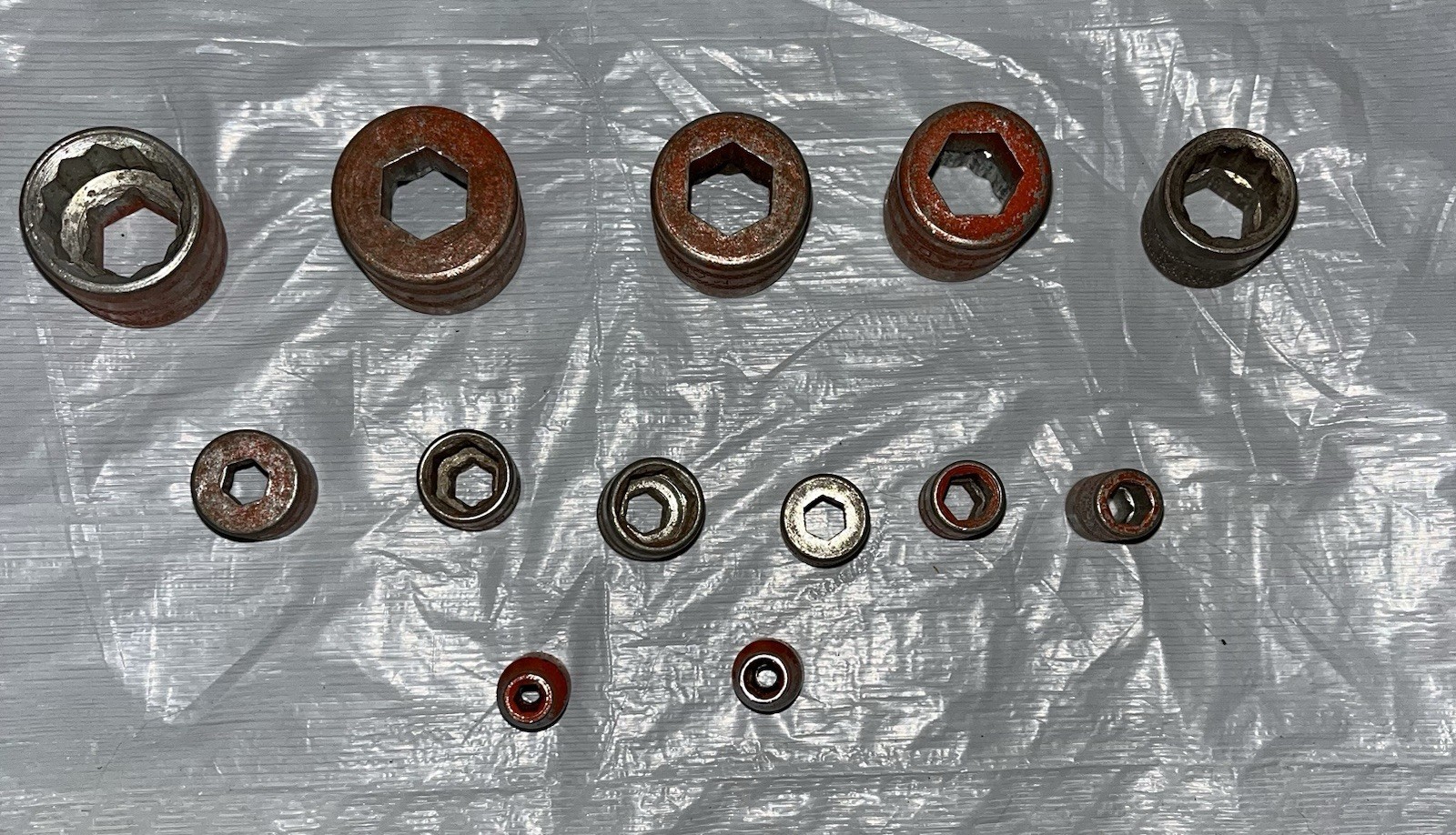 Lot Of 13 Sockets 4-20 mm, Tools, Made In The USA. *See Desc