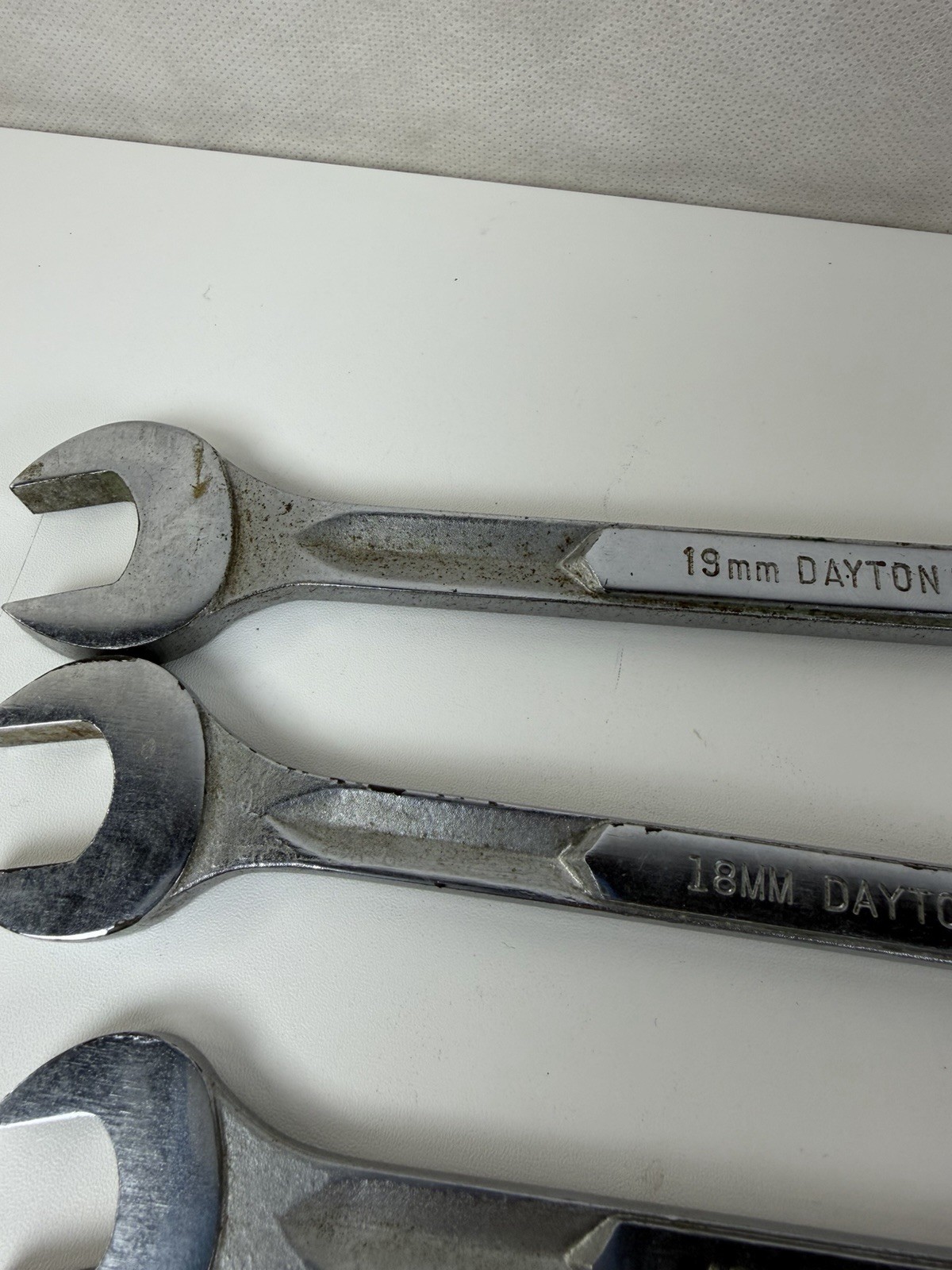 Vintage Dayton USA Metric Combination Wrench Set 12-Point 8pc Hand Tool Lot