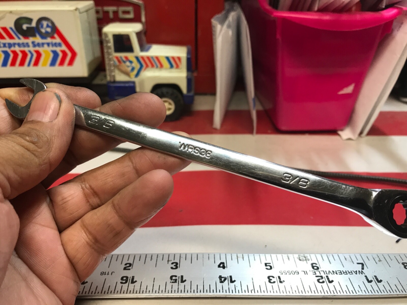Icon tools wrench ratcheting 3/8” WRS38 7-1/2” long CCC