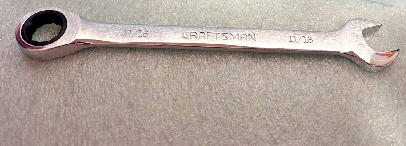 FREE SHIPPING New Craftsman 12pt Ratcheting Combination Wrench 11/16″