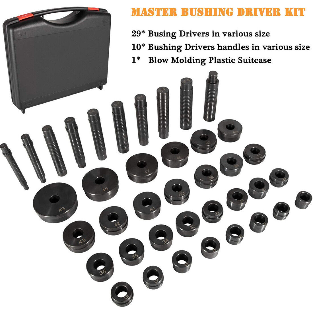 Master Bushing Driver Set T-0220-39 for GM Ford Chrysler Toyota Volvo 39 Pcs/Set