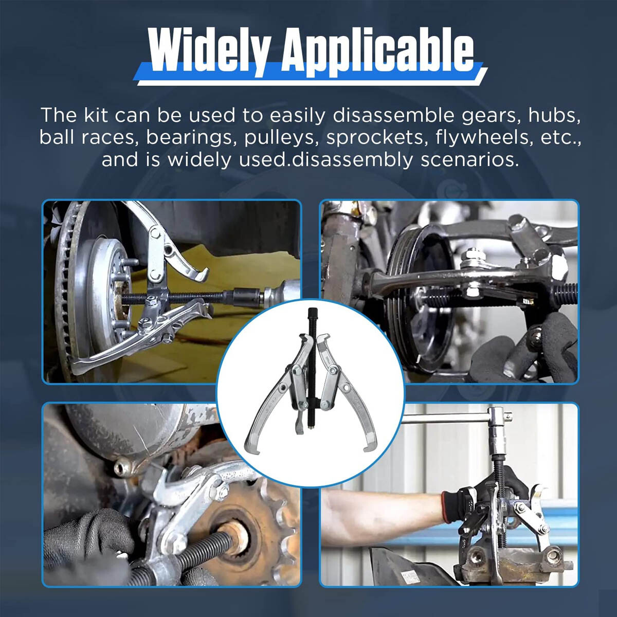 Gear Bearing Puller Separator 2 Jaw & 3 Jaw Puller 3″ 4″ 6″ 8″ Gear Remove Tool