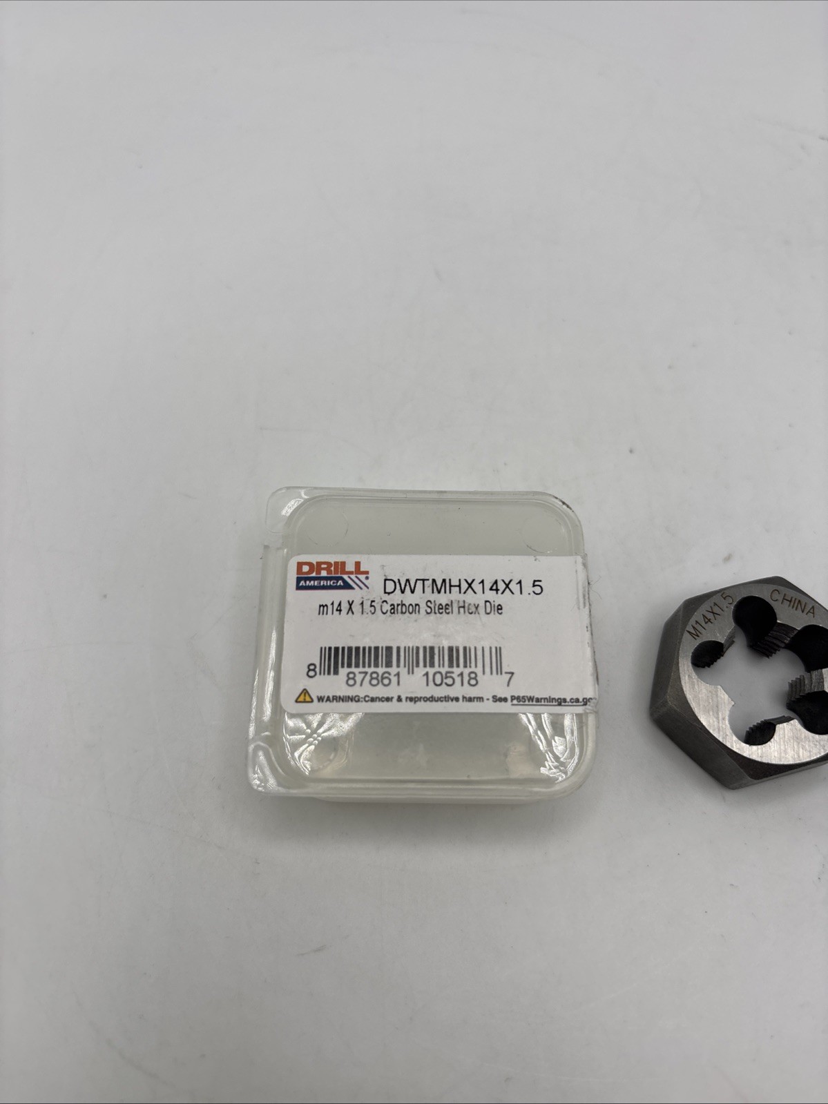 Drill America M14 x 1.5 Hex Die Carbon Steel Threading Tool DWTMHX14X1.5