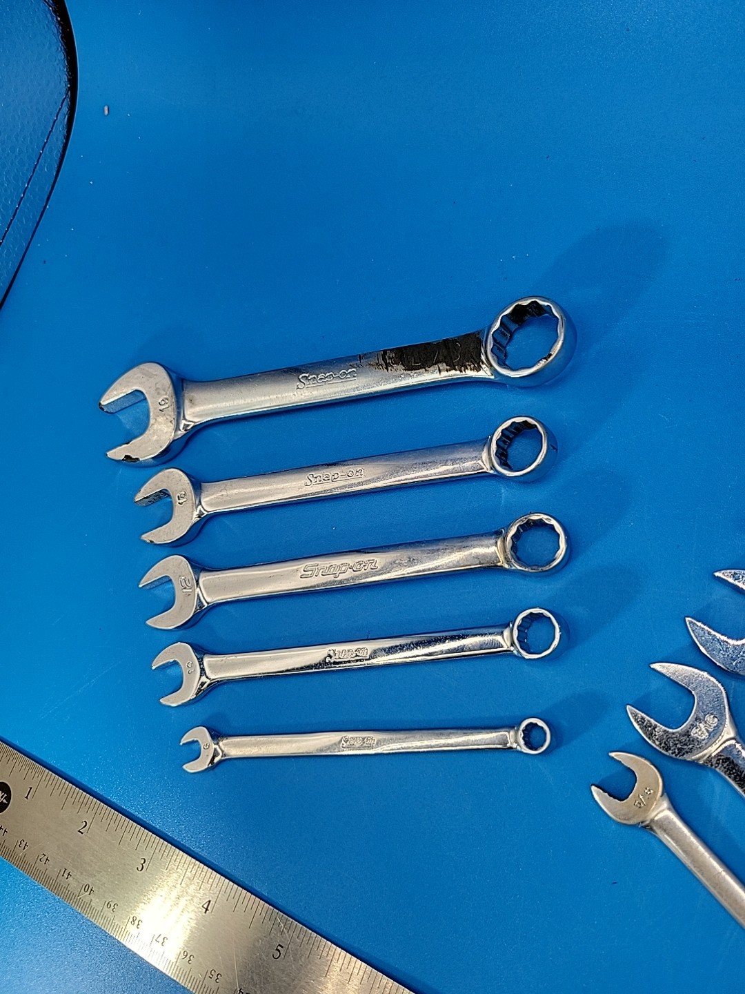 Snap-on Stubby Combination Wrench Set 5/16” to ⅝” 6mm to 19mm OEX 10 Pcs T-2-9