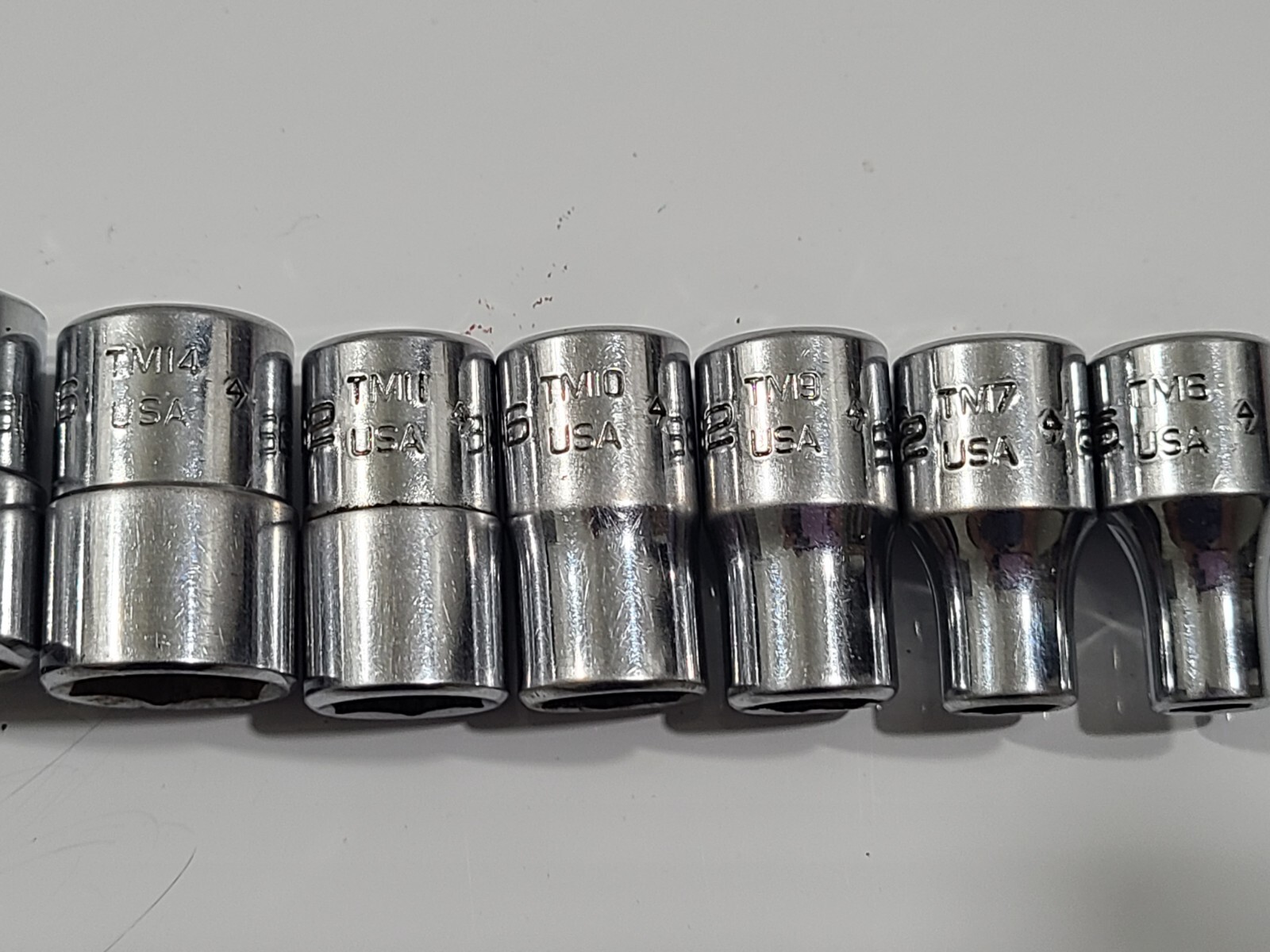 Lot Of 14 SNAP-ON TOOLS 1/4″ DRIVE, Ratchet, Extension,Swivel, SAE Sockets