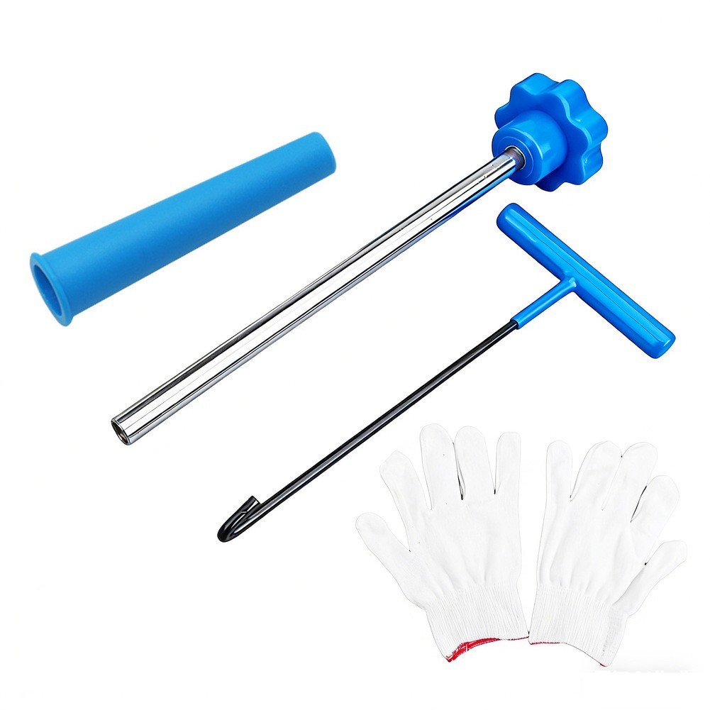 Tire Repair Valve Core Tool Set Valve Stem Puller Hook Tool and Gloves