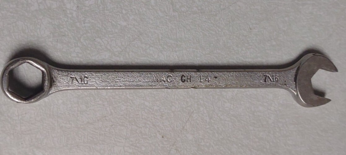 Vintage Mac Tools 7/16″ 6 Point SAE Combination Wrench CH14