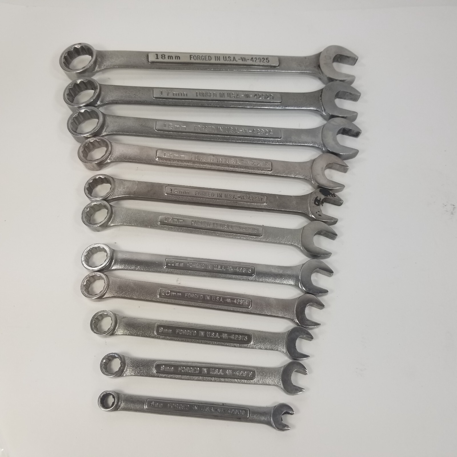 Craftsman 11x Metric Combination Wrench Set 6 8 9 10 11 12 13 14 16 17 18 VA USA