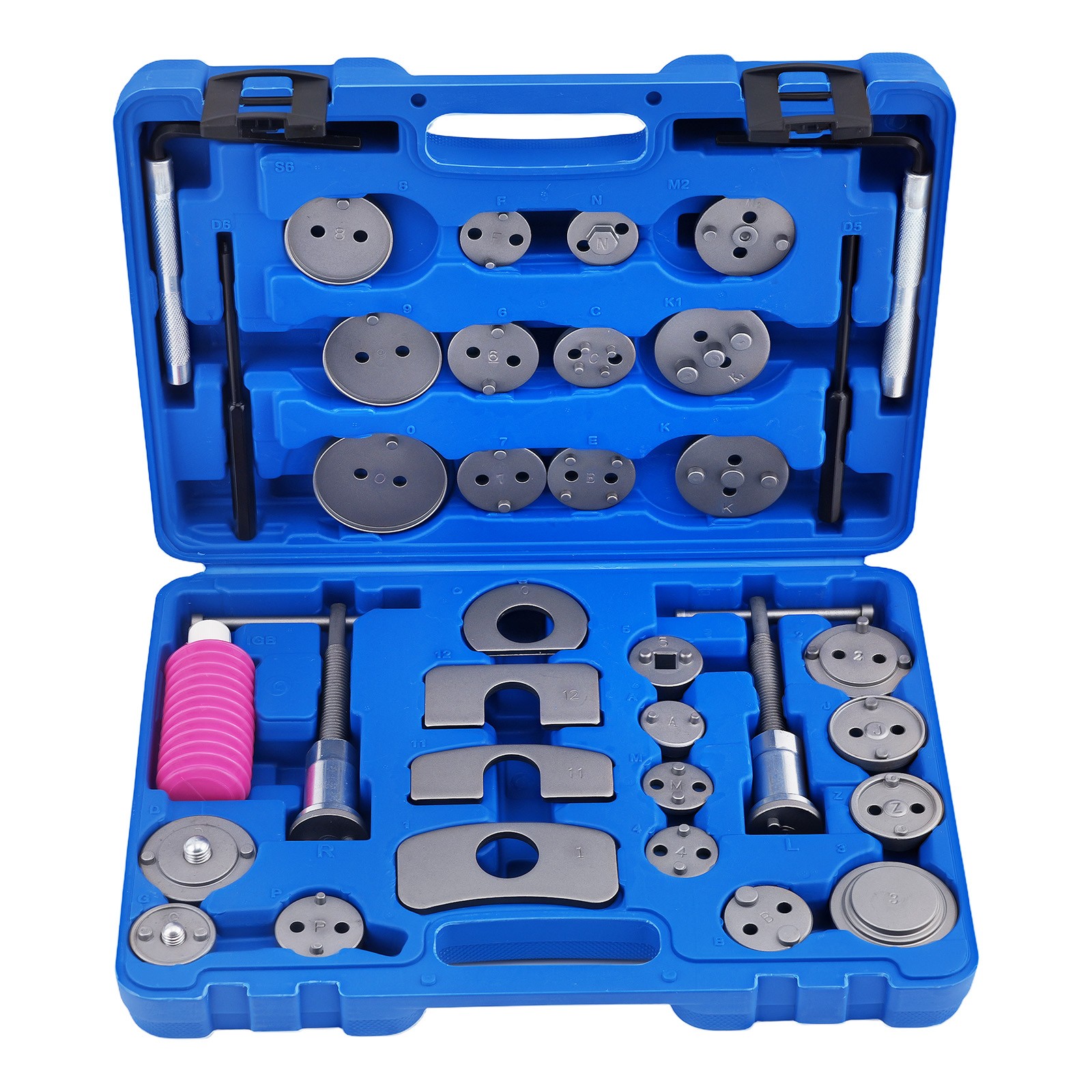 35 Pc Universal Caliper Disc Brake Wind Back Pad Piston Compressor Adapters