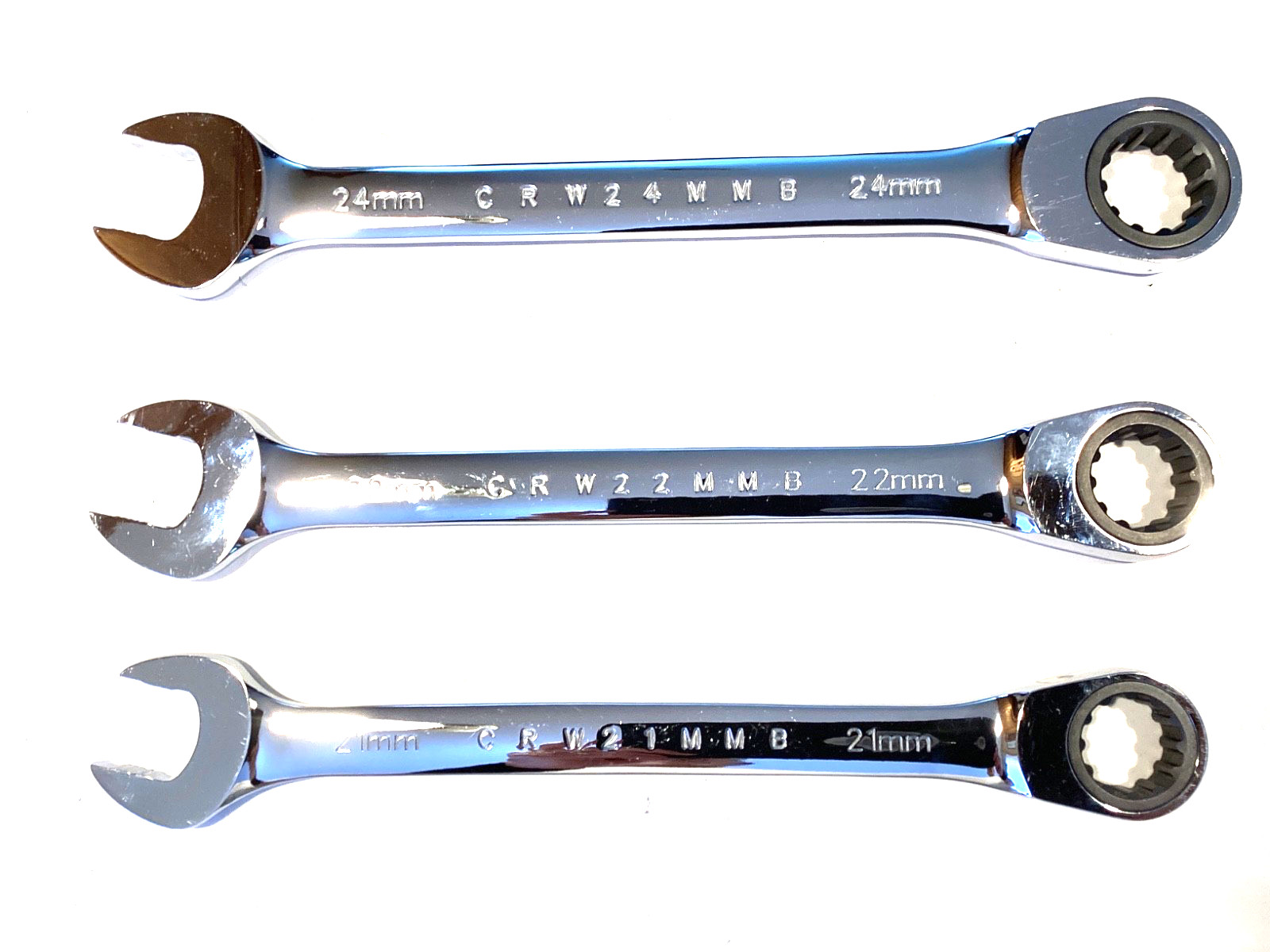 Cornwell Tools 3 Piece Metric Ratcheting Combo Wrench Set Foam Tray CRW3MSB MINT