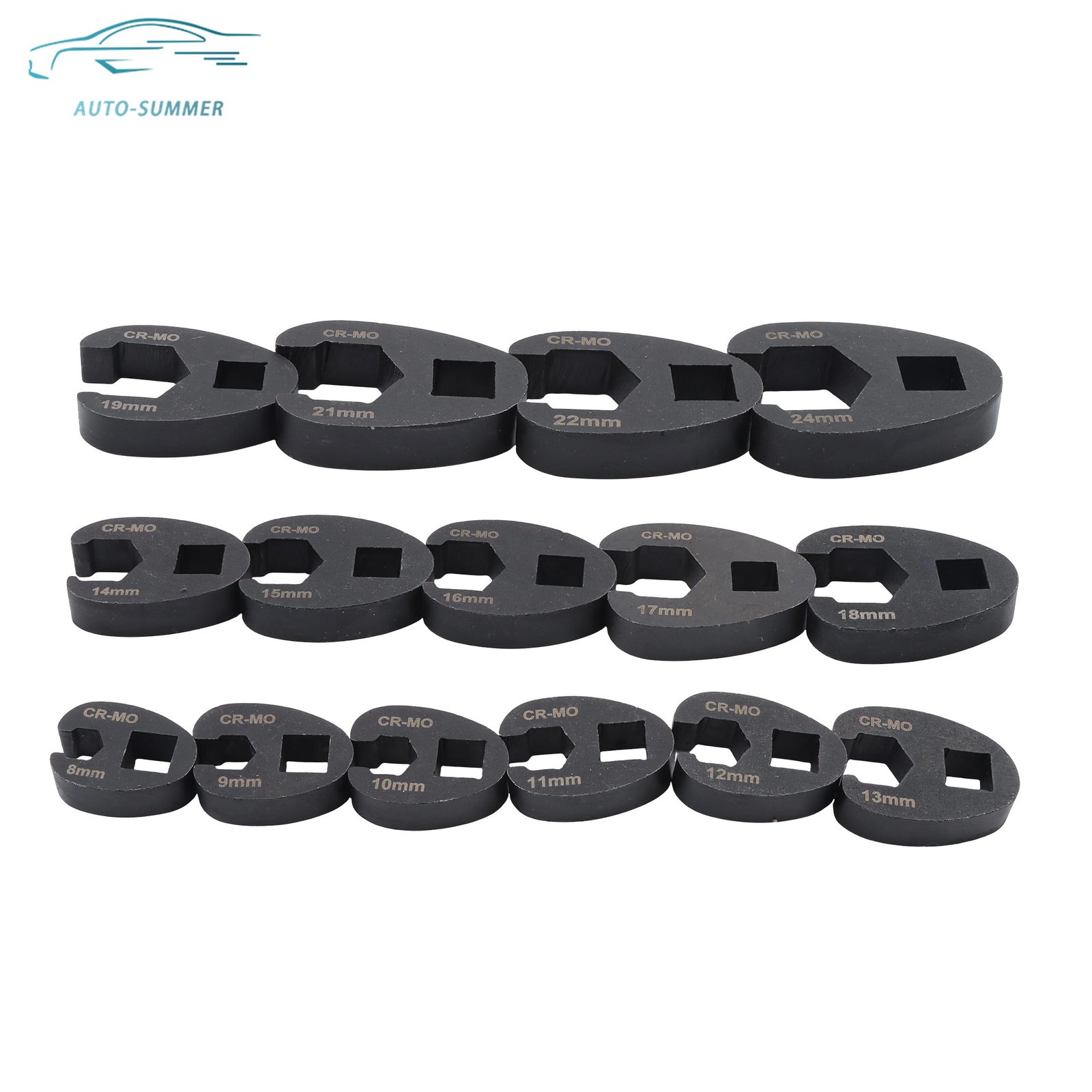 15PCS Crows Foot Wrench Set 1/2″ and 3/8” Drive Flare Nut Crowfoot Wrench Set