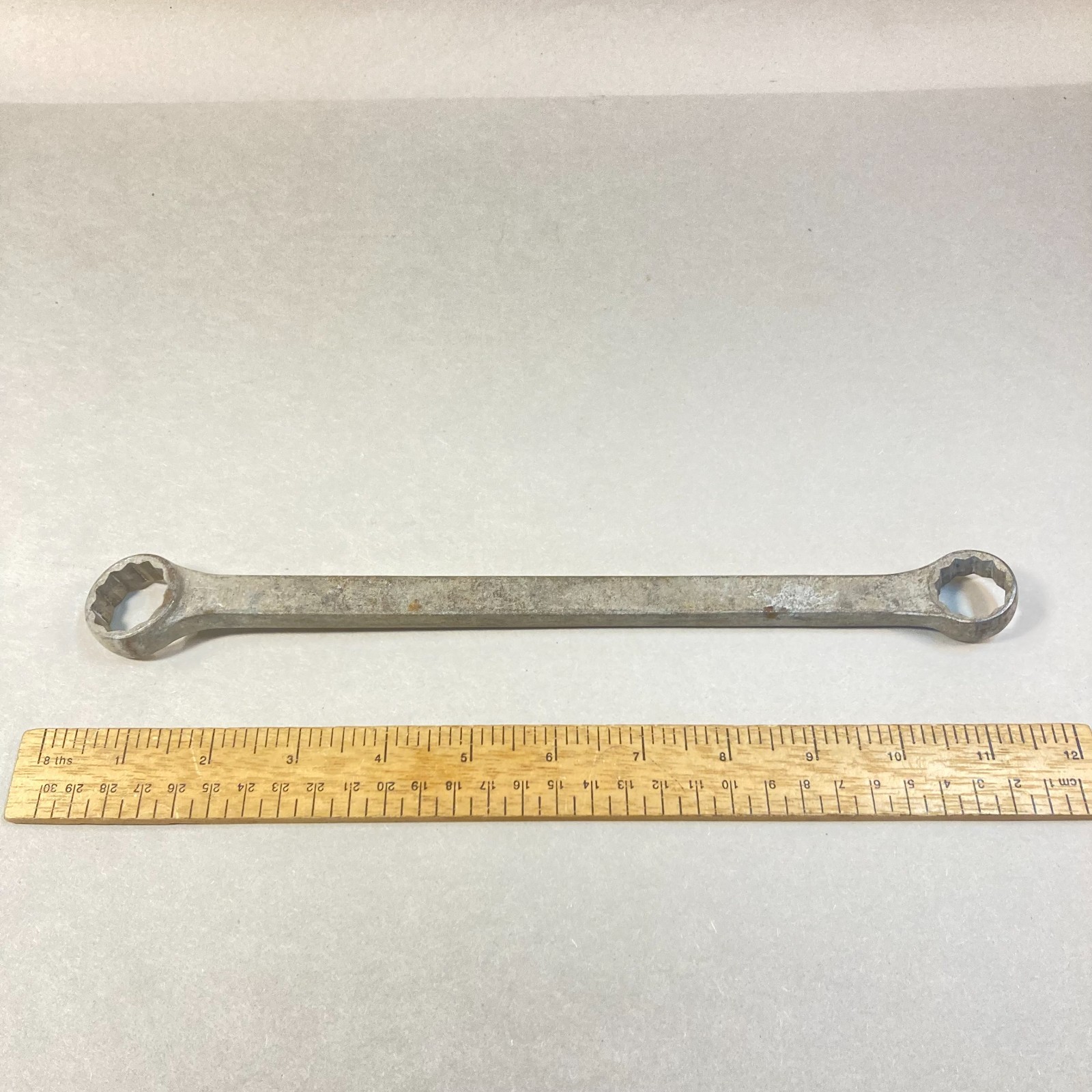 Vintage Plomb Wrench Box End 7/8″-3/4″ Flat Shaft 12 Point WF-83 USA