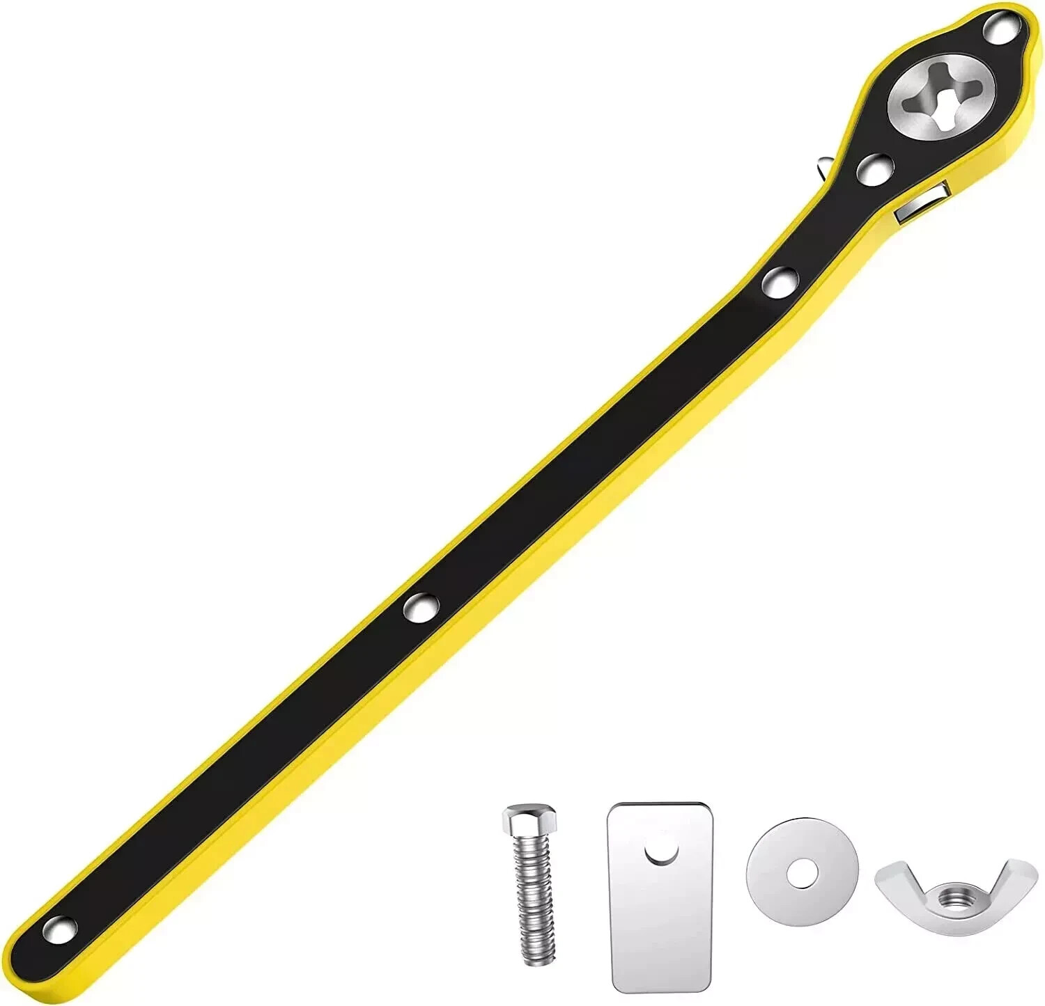 Auto Labor-Saving Car Scissor Jack Ratchet Wrench Garage Tire Wheel Lug Wrench