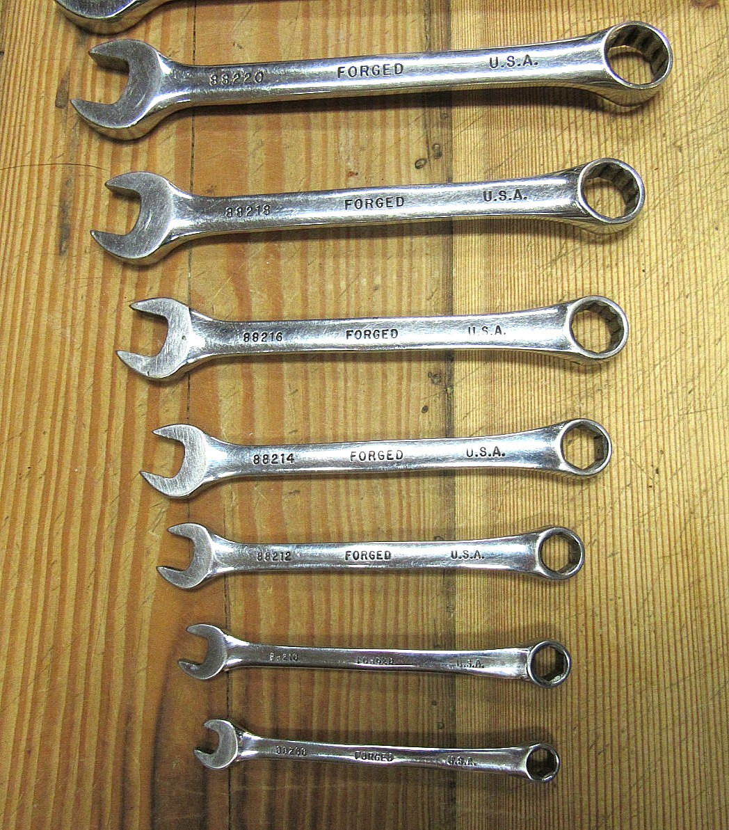 Vintage S-K Tools 12pc SAE Combination Wrench Set 1/4″ to 15/16″ SK USA CLEAN
