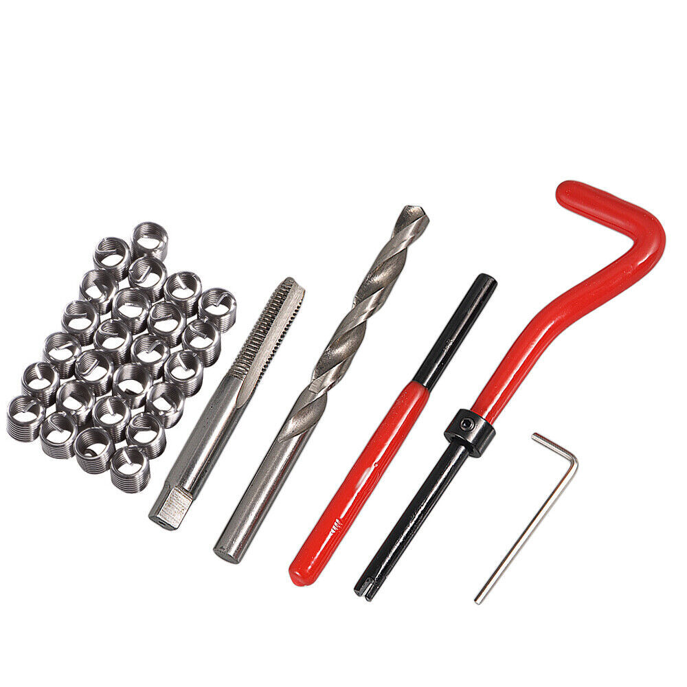 30x Metric Thread Repair Insert Kit For Helicoil Car Pro Coil Tool M8x1.25mm US