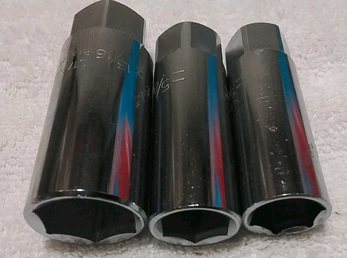 3pc STANLEY 3/8″&1/2″ DRIVE SPARK PLUG SOCKET SET SAE USA 🇺🇸