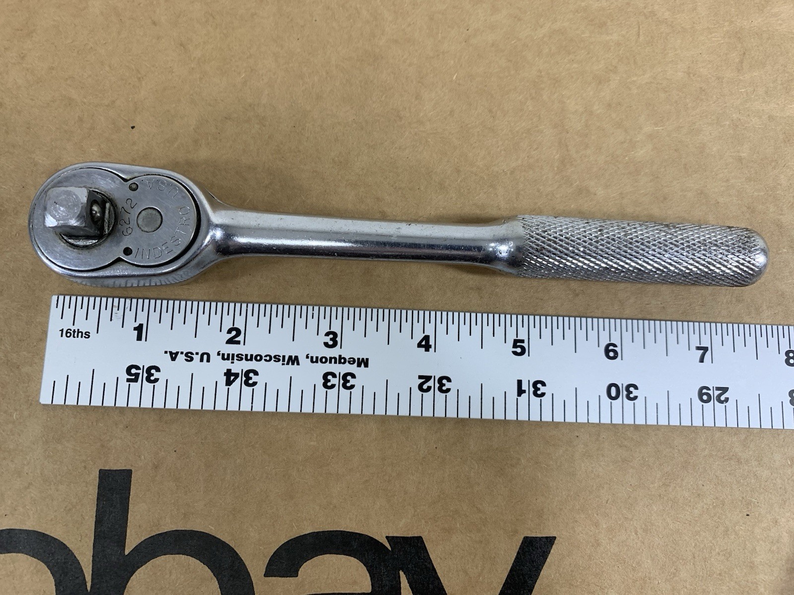 Vintage INDESTRO 6272 Ratchet 3/8″ Drive 7.5″ Long MADE IN USA