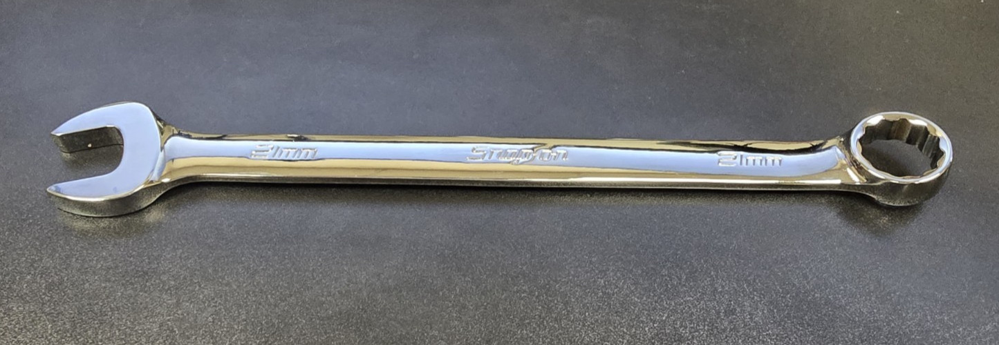 SNAP-ON TOOLS USA NEW 21mm Metric Standard 12 Point Chrome Combo Wrench OEXM210B