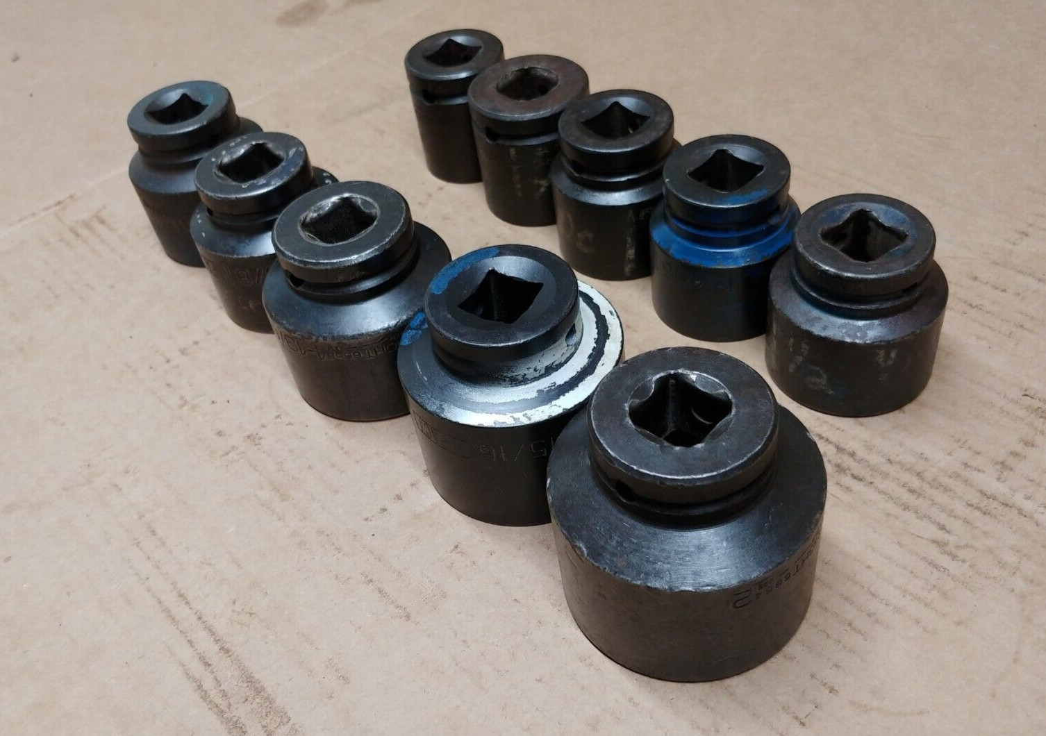 Armstrong & Wright Domestic 3/4 in Drive Impact Socket Set of 10 pcs USA