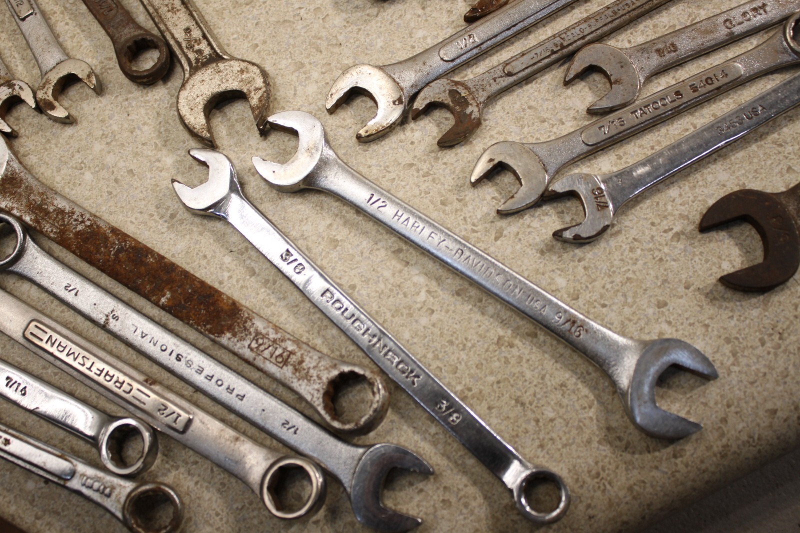 Lot Of Various Size SAE & Metric Wrenchs Line Wrench Vintage Old Tools 8432
