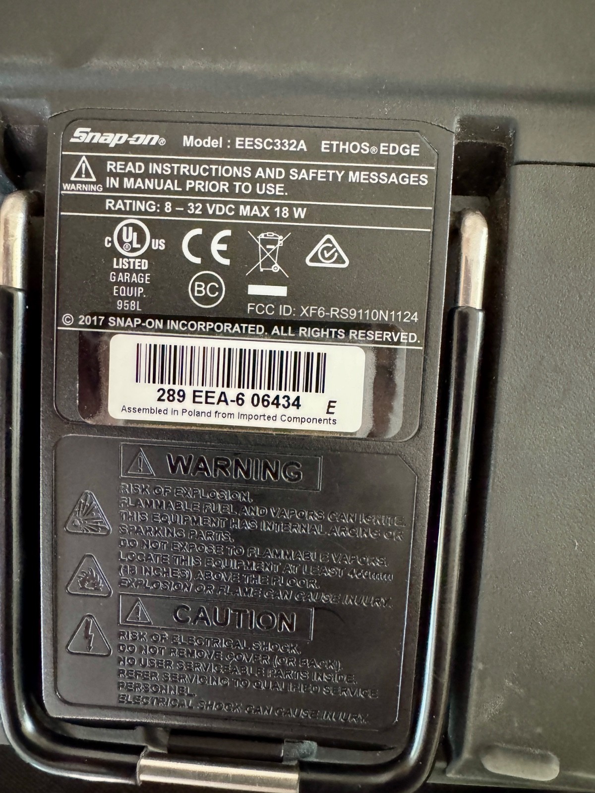 Snap On Ethos Edge 20.2 Diagnostic Scanner OBD2 Fault Code Reader Garage 20.2