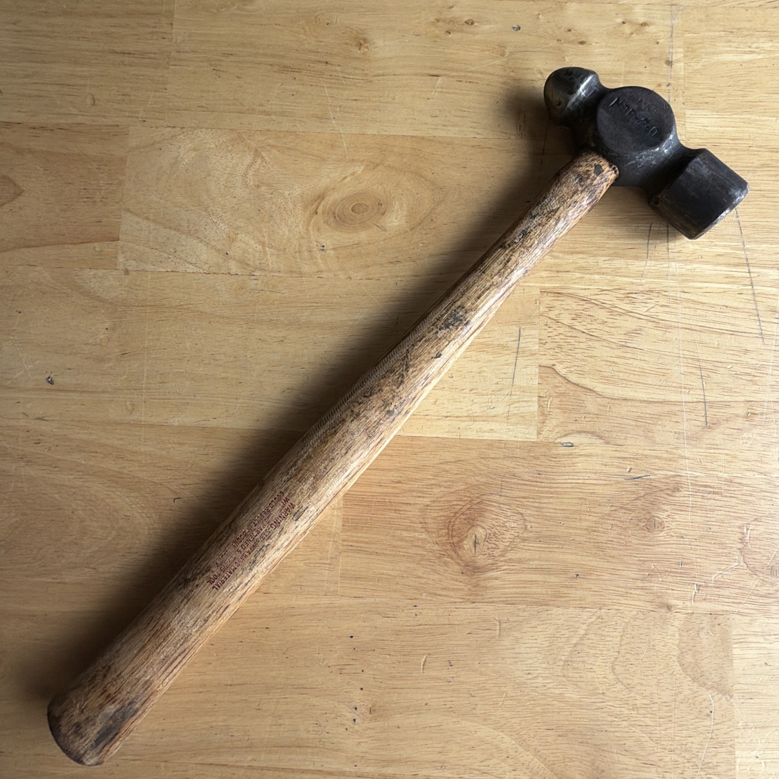 Williams Tools Ball Peen Hammer 1 lb. Total Weight Wood Handle HBP-2-0 READ!