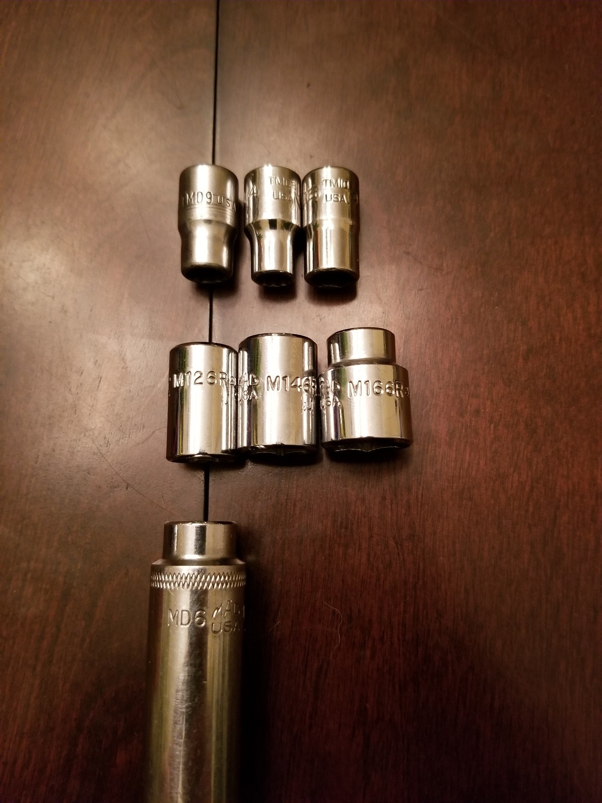 Mac Snap On 1/4 Drive Short Deep 12&6 PT Misc Sockets Lot Of 7