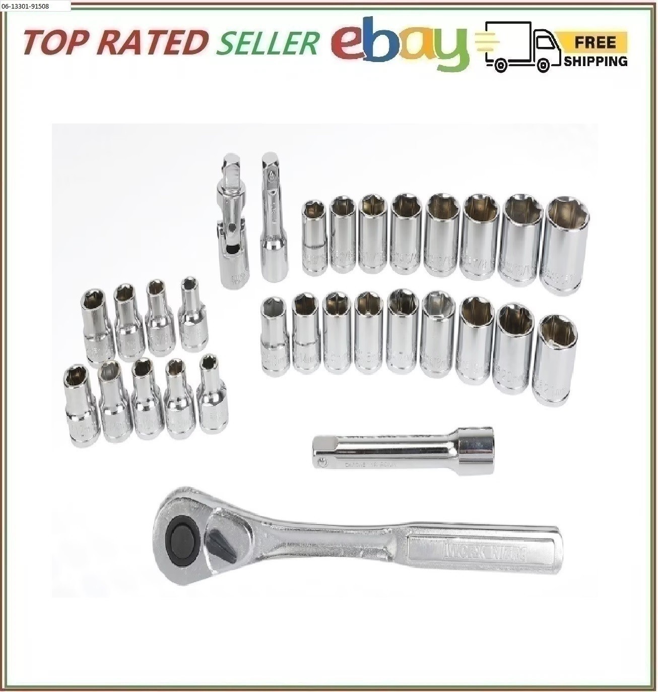 WORX 30PC 1/2″ DR. 6 POINT SOCKET SET