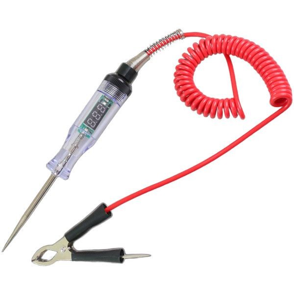 Digital Display Automotive Test Light and LED Circuit Tester 12V 24V Compatible