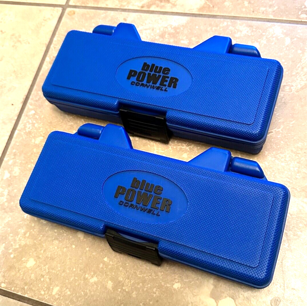 Cornwell Tools 1/4″ Drive CASE ONLY lot SAE Shallow Deep Socket Set Blue Storage