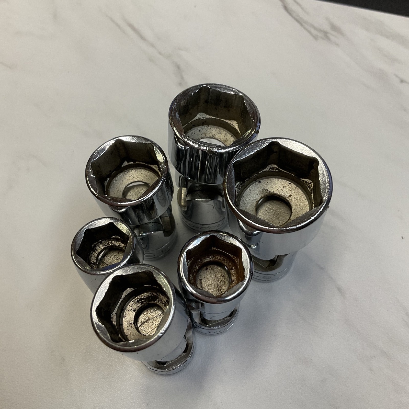 Snap-on 3/8″ Drive 6-Point SAE Flank Drive Shallow Sockets FS14A-FS24
