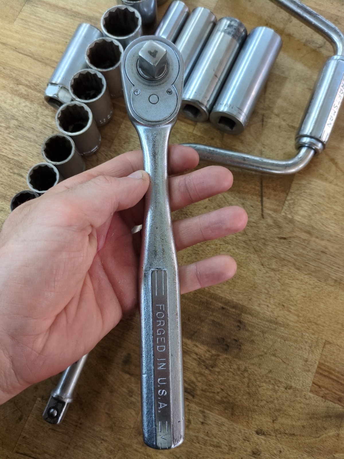 Craftsman Vintage =V= Series 23 Pc Ratchet Socket Set 1/2″ Drive 12 Pt USA