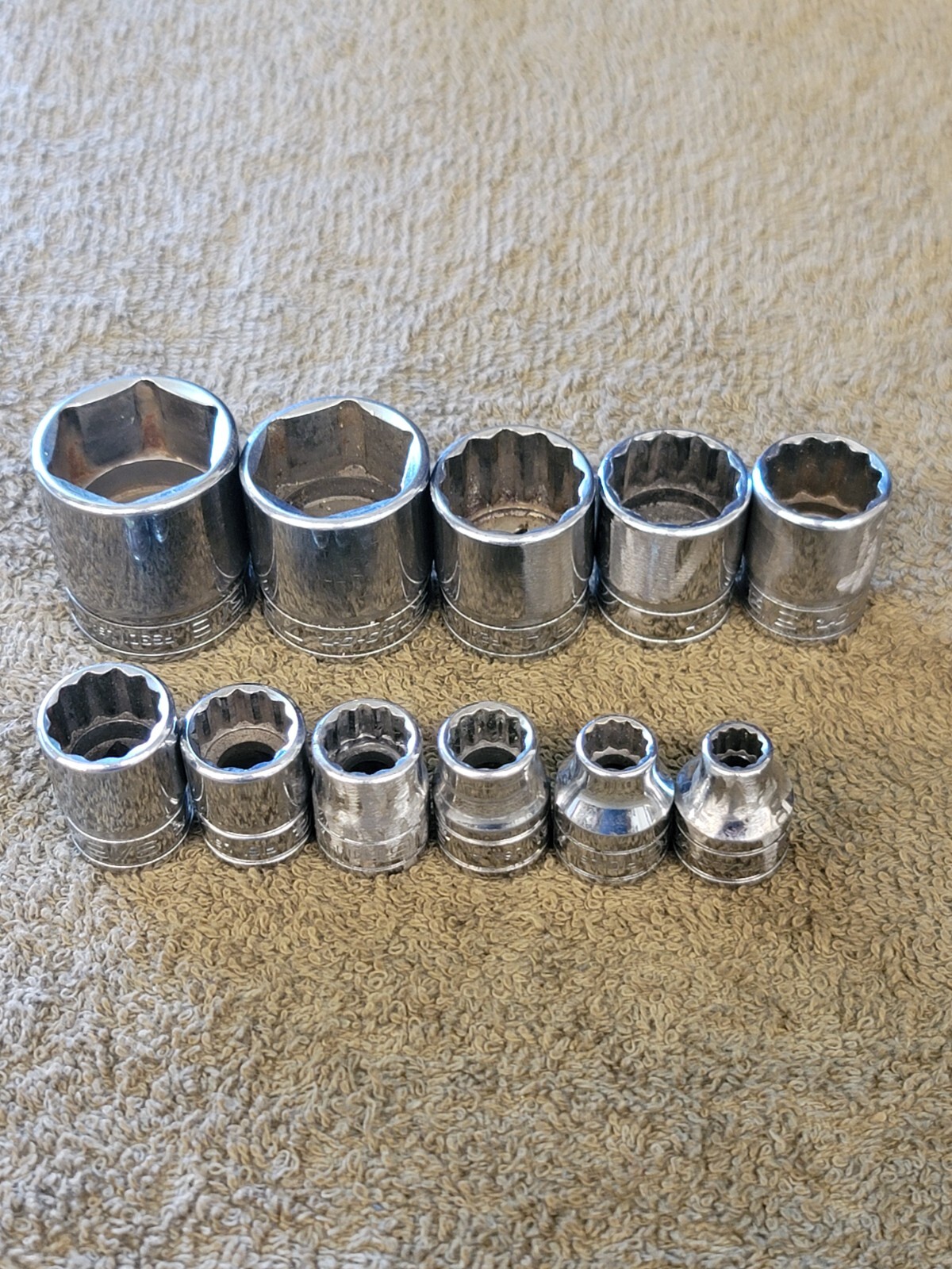 11 Snap-on F301 241 181 Socket Set 3/8″ Drive Sae 15/16 7/8 3/4 5/8 1/2 5/16 1/4