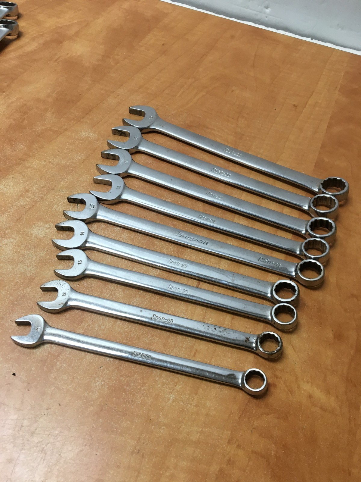 Snap-On METRIC OEXM Series Combination Wrench 9pc Set 11mm-19mm OEXM190 OEXM180
