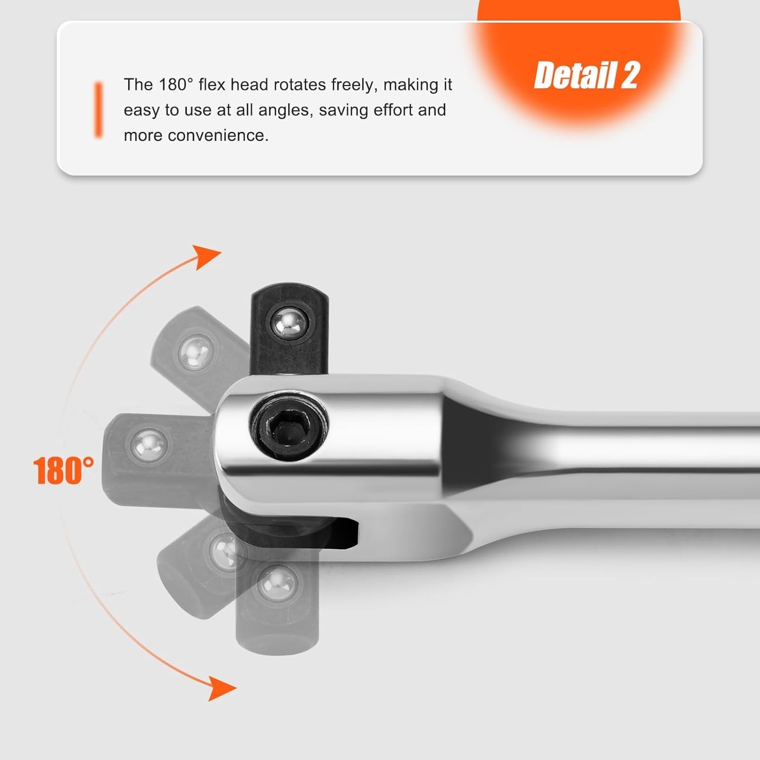 CR-V Flex Head, Polished Non-Slip Handle Wrench