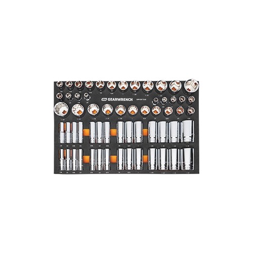 Gearwrench 1/2″ Drive Master SAE Socket Set in Foam Storage Tray, 60 Pieces